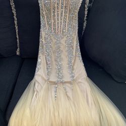 Mermaid Fitted Champagne Dress