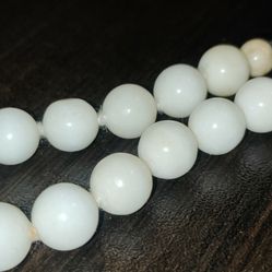 White And Black Onyx Bead Necklace 30" With 14k Spacer Beads 
