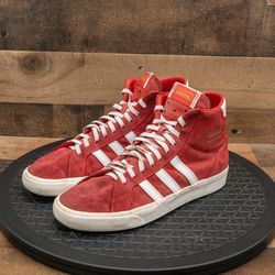 ADIDAS BASKET PROFI HIGH MENS ATHLETIC SHOES RETRO SNEAKERS RED WHITE SIZE 8
