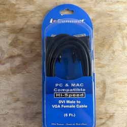 PC&MAC Compatible Hi-Speed DVI MALE to VGA FEMALE CABLE