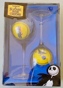 2004 Nightmare Before Christmas Wine Glass Set