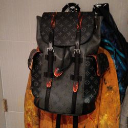 10a Louis Vuitton Men's Christopher Backpack Rucksack Limited Edition Smoldering Fire Eclipse 