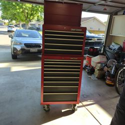Craftsman 2 Piece Rolling Toolbox With Tools Included 