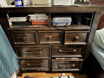 Bobs furniture Hudson Pecan 7 Drawer Dresser