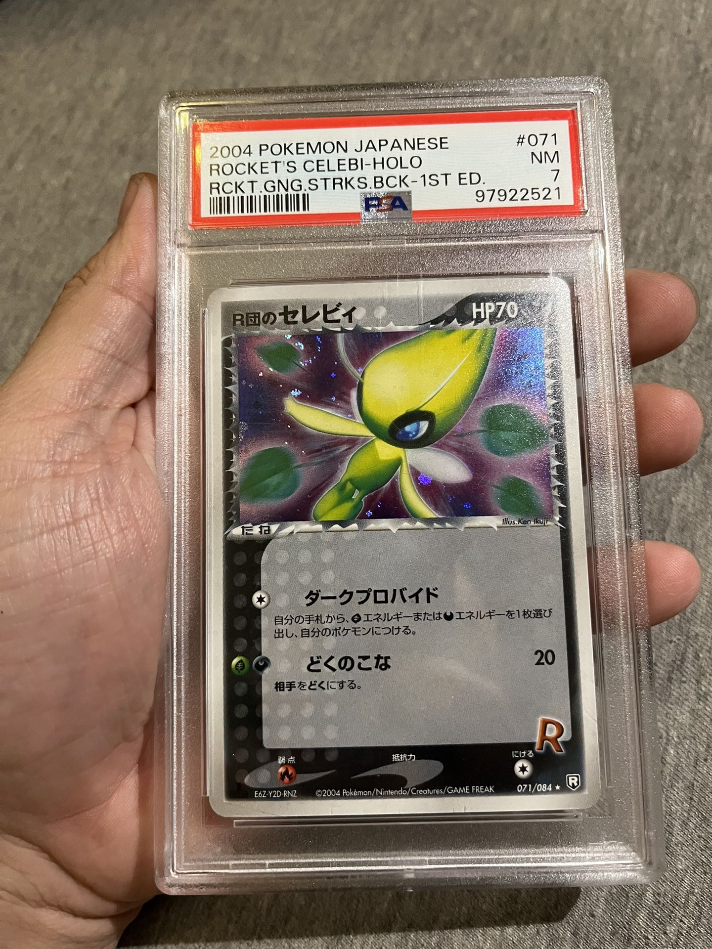 Pokemon Rocket's Celebi 071/084 Holo Rocket Gang Strikes Back PSA 7 NM-MT CH2