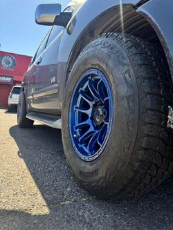 17x9 Fuel Dark Blue Rims And Tires 285/70/17 AT