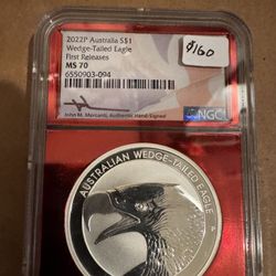 2022 Australlia Wedge Tail Eagle First Release MS-70 (Signed by John Mercanti)