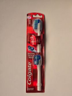 Colgate 360 Optic White Soft Polishing Bristles Replacement Brush Heads 2 Pk NEW