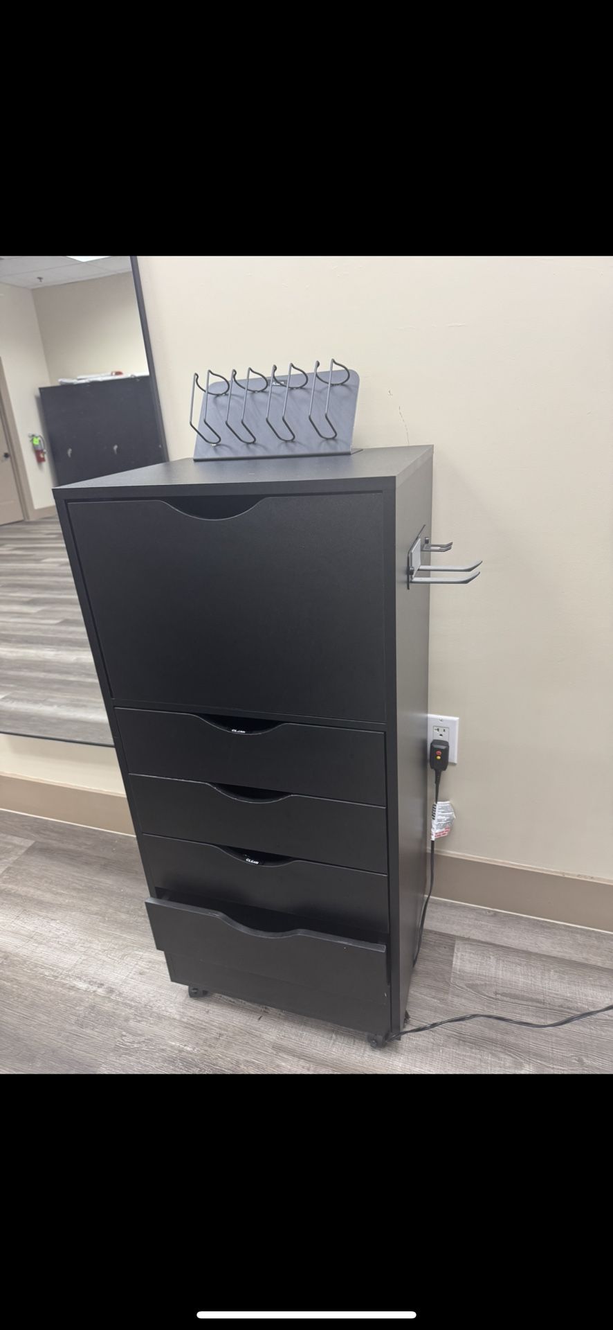 Hair Stylist Station File Cabinet 5 Drawer