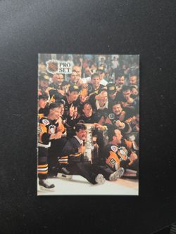 NHL Pro Set Pittsburgh Penguins Stanley Cup Card