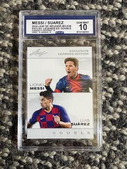 Messi / Suarez 2024 Leaf Exclusive Legends Double Card CGC 10