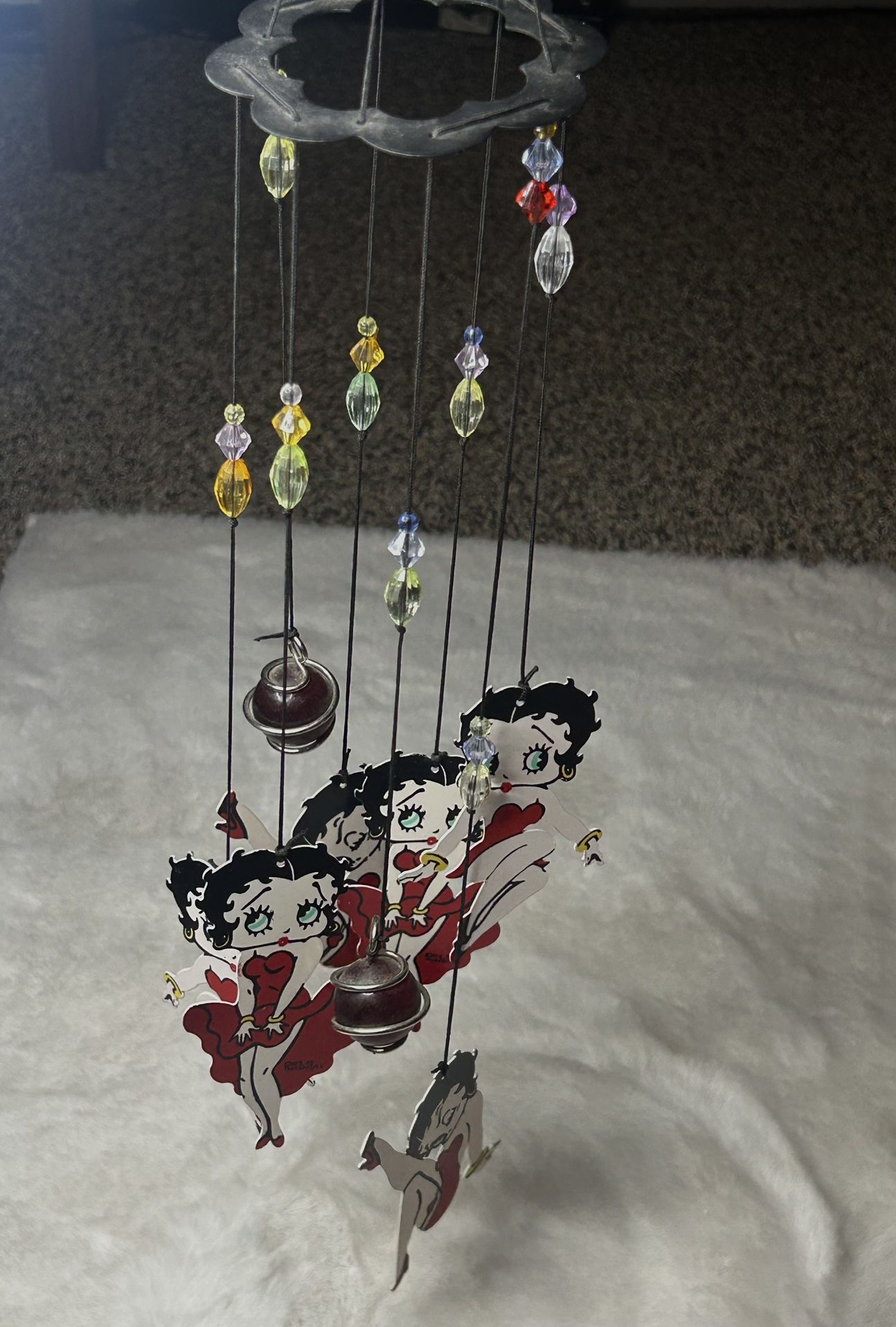 Betty Boop Red Dress Metal Wind Chimes