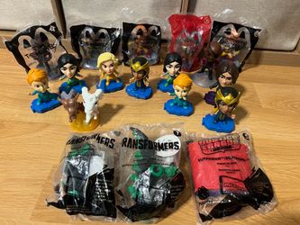 Marvel DC Transformers McDonald’s toys collect kids play