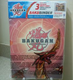 COLLECTIBLE 2008 BAKUGAN BATTLE BRAWLER BINDER HOLDS 96 CARDS