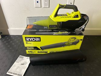 RYOBI 135 MPH 440 CFM 8 Amp Corded Electric Jet Fan Leaf Blower