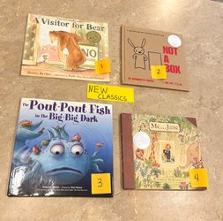 4 books kids classics-Pout Pout, Me Jane, Bear, Parent, Classroom, Teacher, children, Reading, story