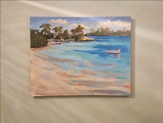 Solitude Beach Canvas Art By Kathleen Denis - Signed Masterpiece