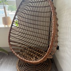 Refurbished Rattan Egg Chair