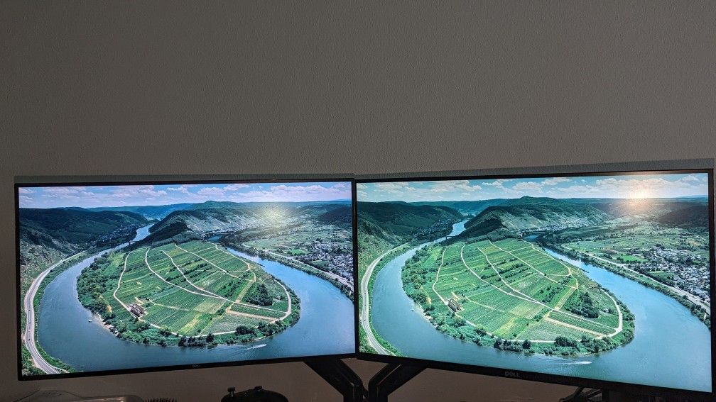Dell S2716dg + Dell U2717d + Monitor Arm