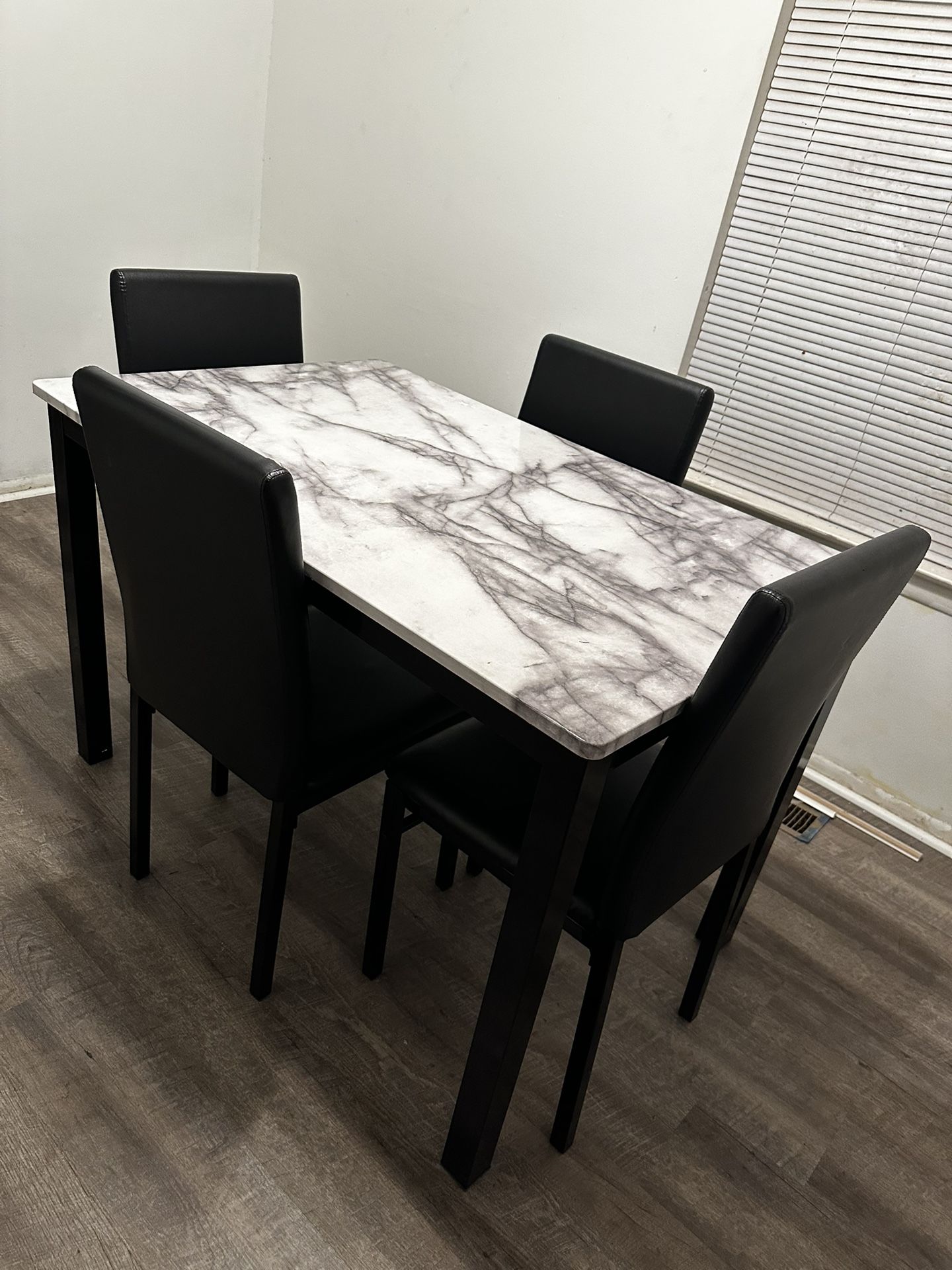5 Piece Marble Dining Set