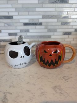 Set of two Disney Nightmare Before Christmas mugs