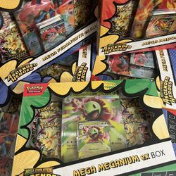 Pokemon Trading Card Game Ascended Heroes Mega eX Box Feraligatr Emboar Meganium SEALED TCG BULK