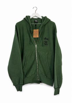 BRAND NEW Stussy SS ZIP UP HOODIE Green Pigment Dyed Heavyweight  Size LARGE. BRAND NEW with Tags. Heavyweight Hoodie! Premium quality.   100% Authent