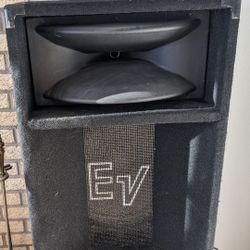 Pair Of EV PA Speakers, 15" + horn