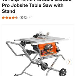 Table Saw.  Used One To Cut One Board.  Brand New  Asking 400