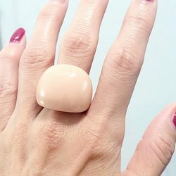 Nude women's lady's unisex large wide chunky ring