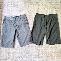 Sz 29 Men Lot of 2 Shorts (Volcom Chino & Billabong Hybrid Shorts)