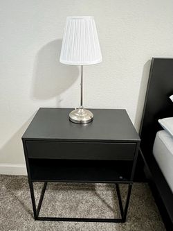 King Coffee Brown Bed Frame with 2 Storage Drawers + 2 Nightstands