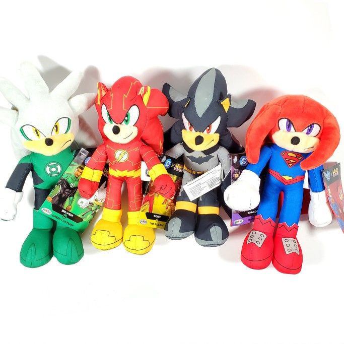 NEW 2025 DC Sonic The Hedgehog 9” Plush Jakks Pacific NWT (SET OF 4)
