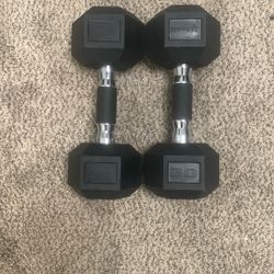 20 Pound Dumbbell Rubber Handle