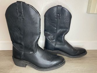 Justin Black Leather Cowboy Boots Men’s 10 1/2 D Style JB1104 Used 10.5 PEELING