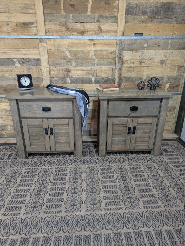 Rustic Oversized Nightstands