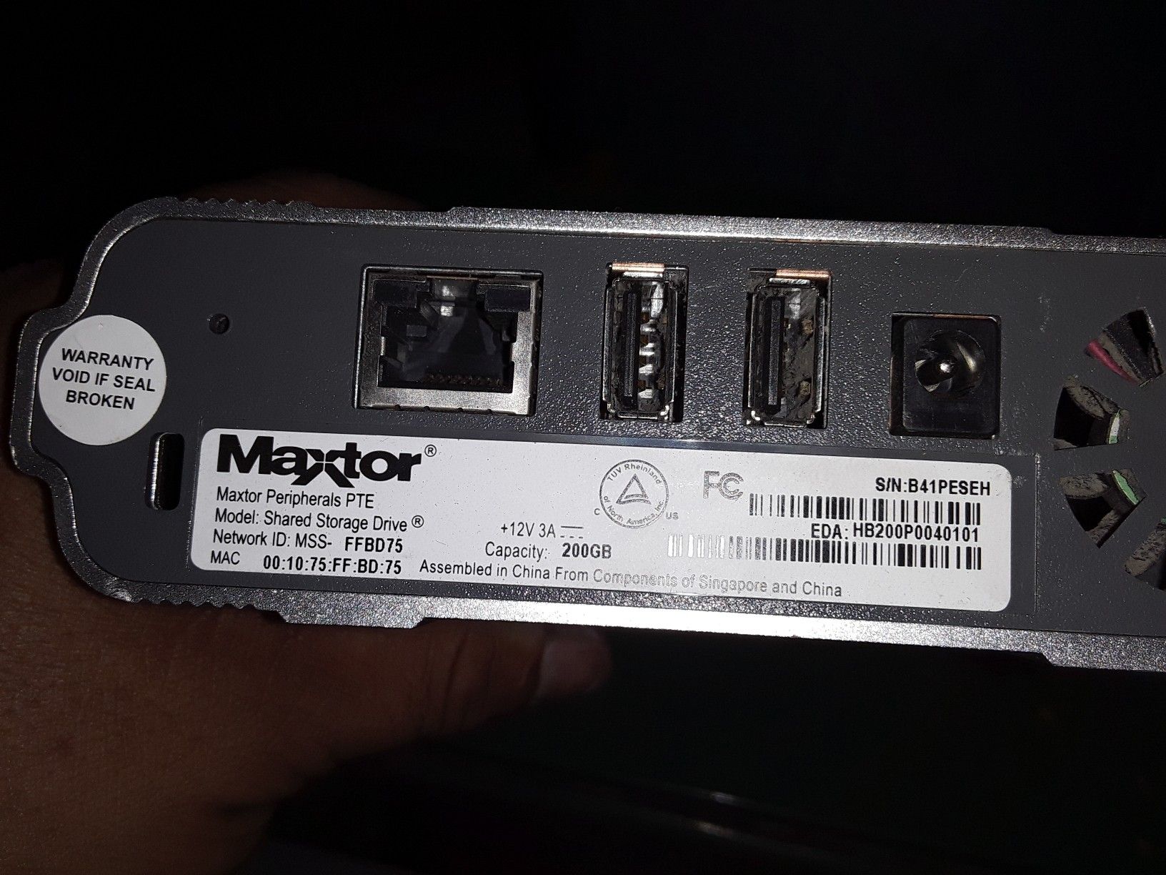 Maxtor peripherals 200gb usada