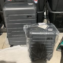 Penguin 2 Piece Luggage Set - Charcoal