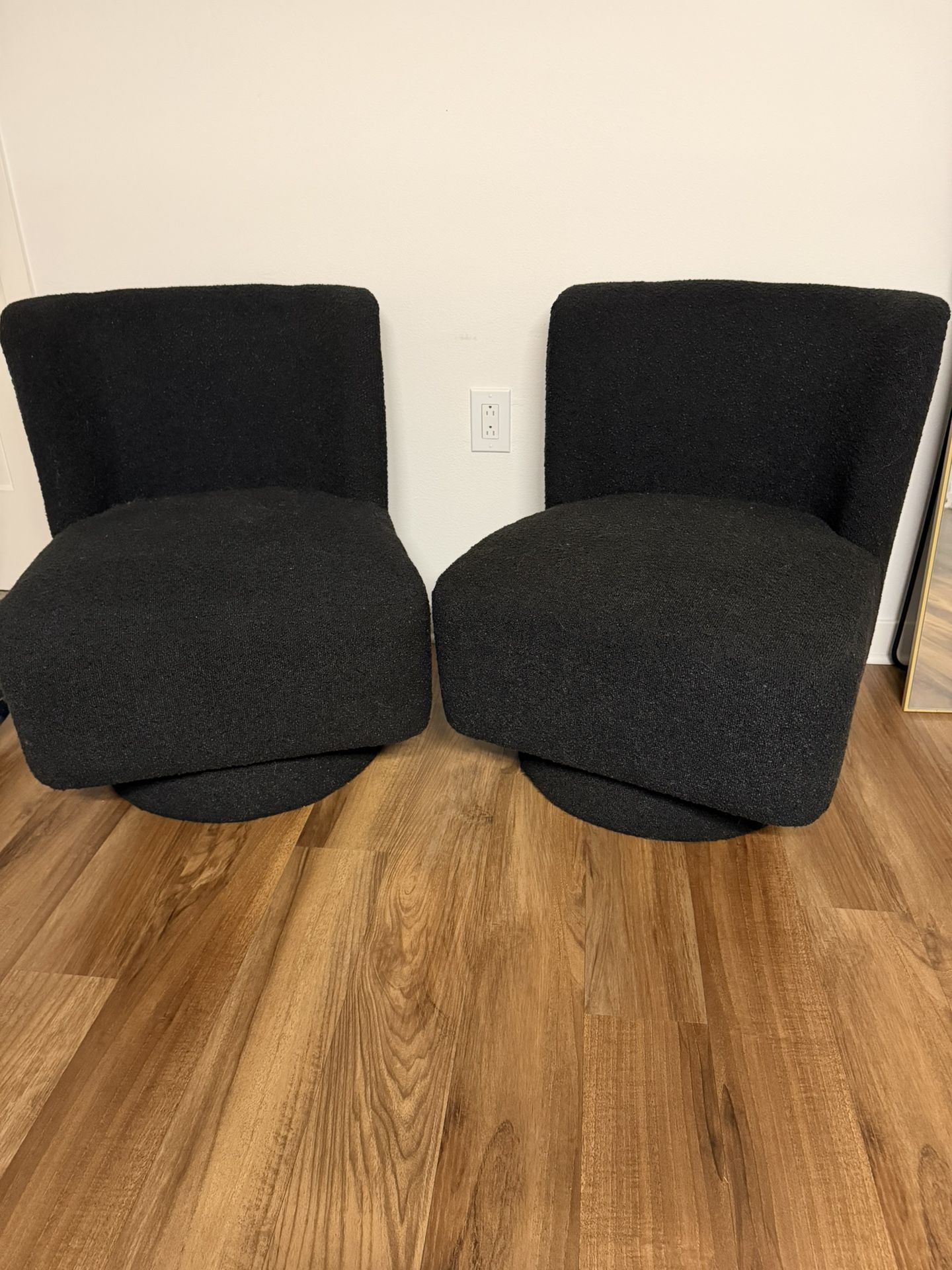 Black Swivel Chair Set Of 2 