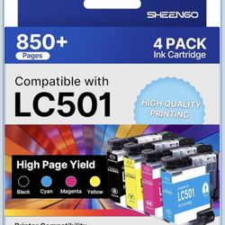LC501 Ink Cartridges Compatible for Brother LC501 Ink Cartridge MFC-J1360DW LC501XL LC501 Series Ink LC 501 Ink Cartridge for Brother Printer Work Sma