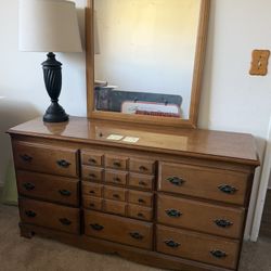 Wood Dresser With Mirror
