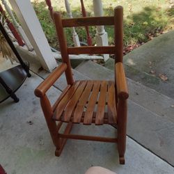 Solid Wood Rocking Chair For Kids Like New 