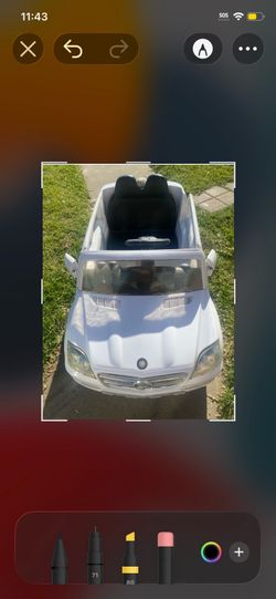 White car with battery