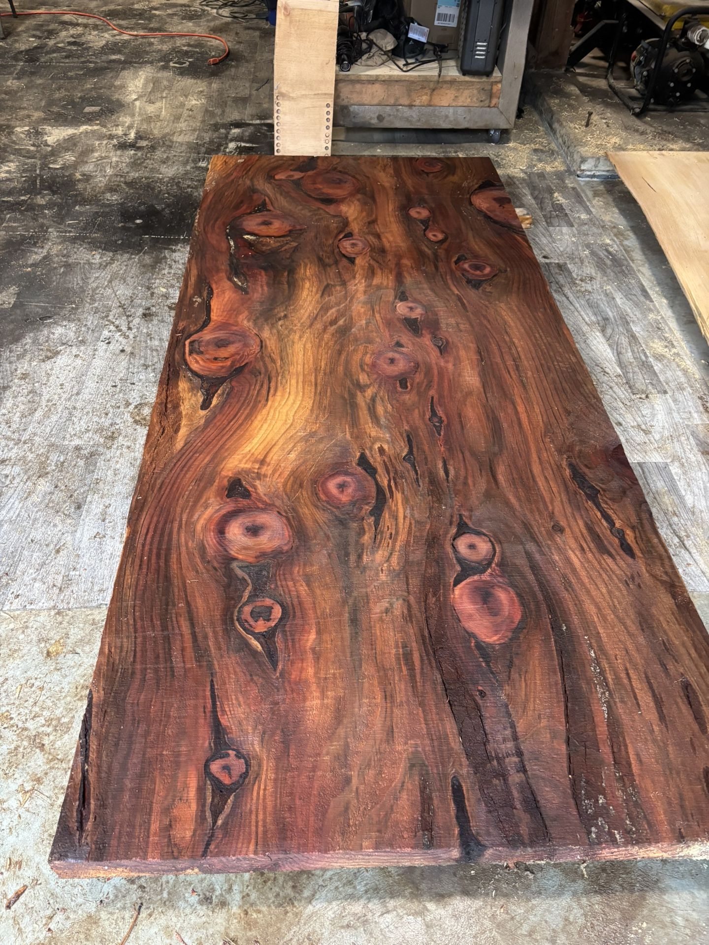Huge Square Edge Dining table Redwood Slabs!!