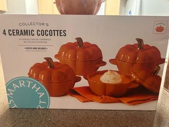 Cocottes by Martha Stewart and 2 footed  domes