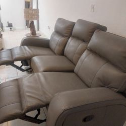 City Furniture Gray Leather