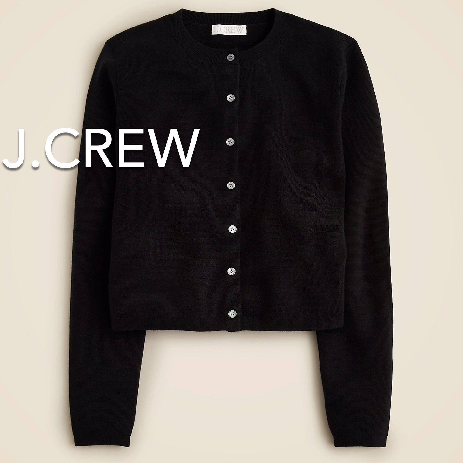 (NEW) (1 AVAILABLE) WOMEN’S J.CREW BLACK CARDIGAN SWEATER IN TENCEL LYOCELL - SIZE: EXTRA LARGE