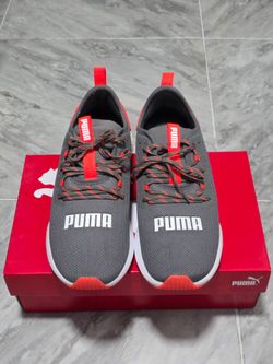 Puma Hybrid NX Men's Running Shoes - Castlerock / Nrgy Red - Size US 11.5