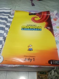 MINIONS AND MONSTERS MOVIE  27×40 DOUBLE SIDED POSTER
