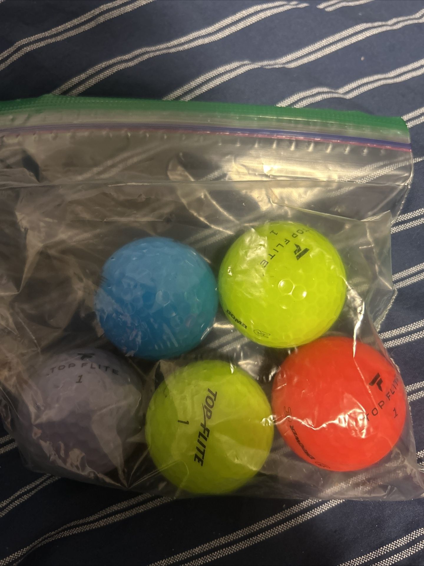 Top Flite Different Color Golf Balls 5 Pack